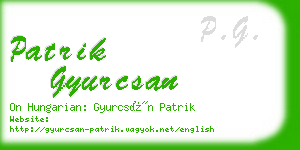 patrik gyurcsan business card